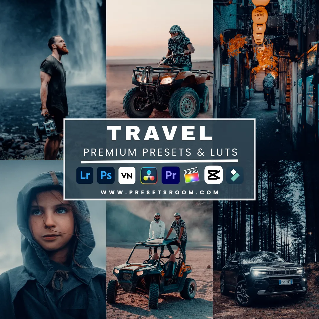 Travel lightroom presets & luts collection