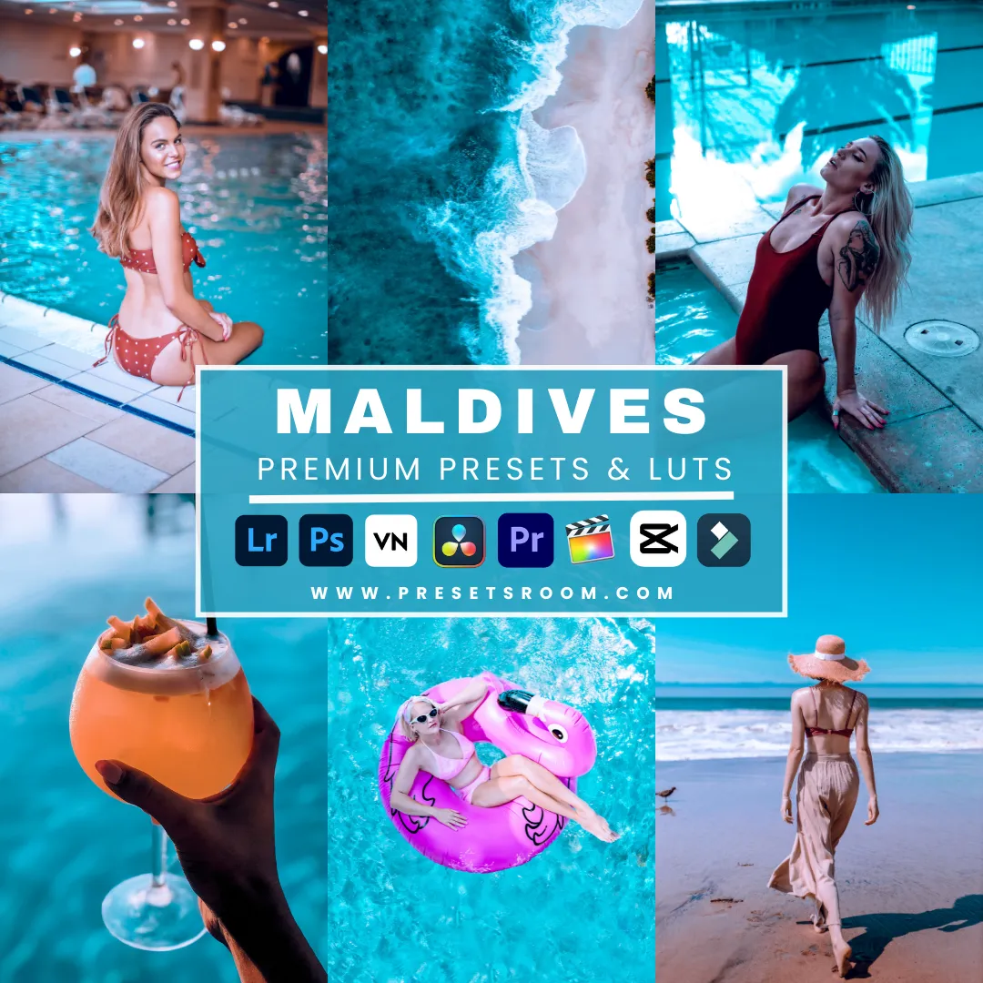 Maldives lightroom presets & luts collection