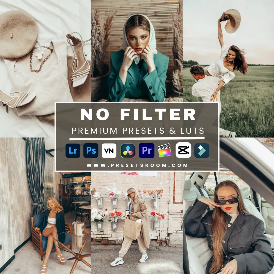 No Filter lightroom presets & luts collection